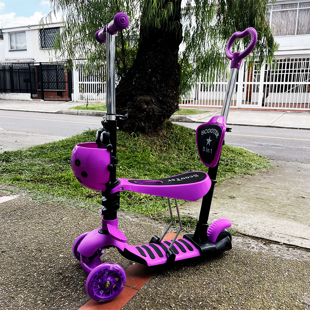 PATINETA 5 EN 1 SCOOTER LED PARA NIÑOS