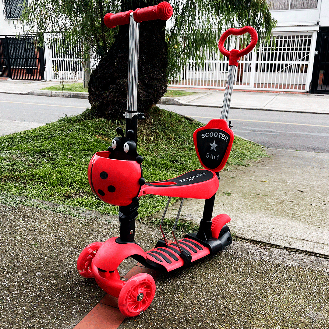 PATINETA 5 EN 1 SCOOTER LED PARA NIÑOS