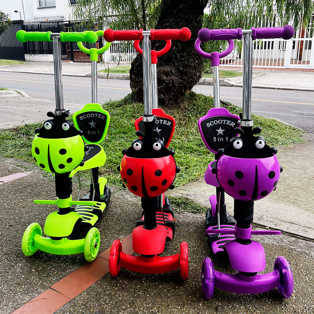 PATINETA 5 EN 1 SCOOTER LED PARA NIÑOS