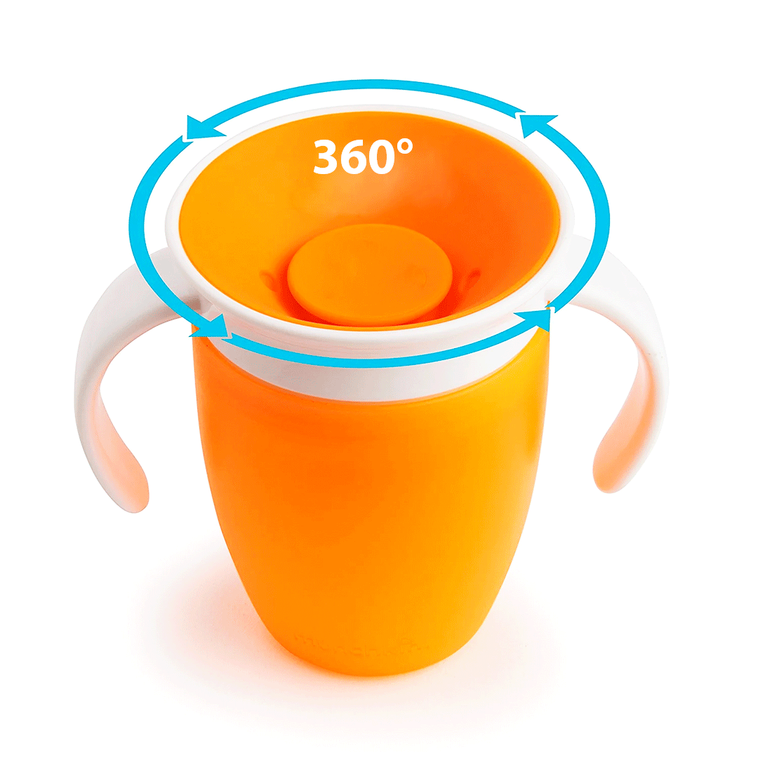VASO PARA NIÑOS Y BEBÉS ANTIDERRAMES 360°