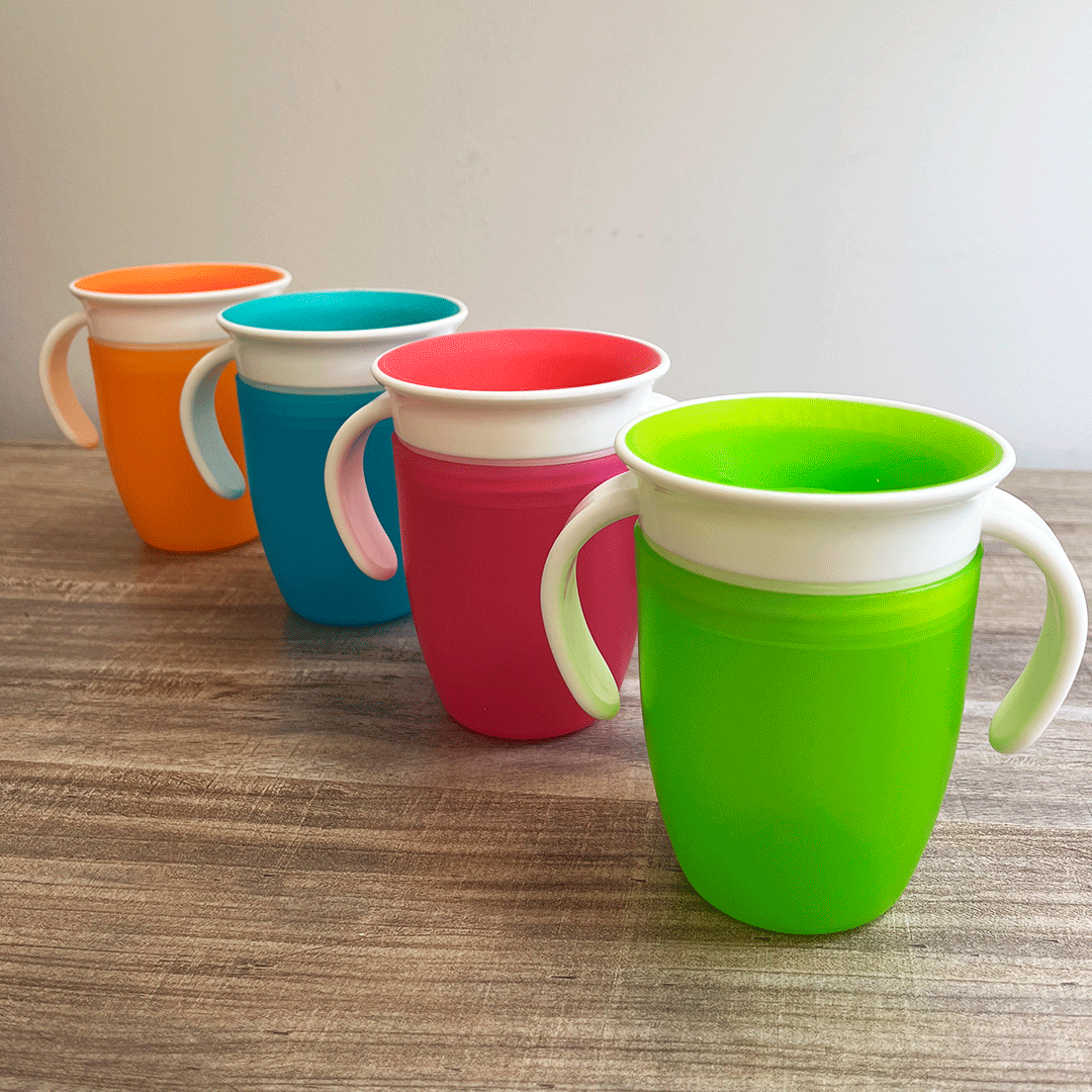 VASO PARA NIÑOS Y BEBÉS ANTIDERRAMES 360°