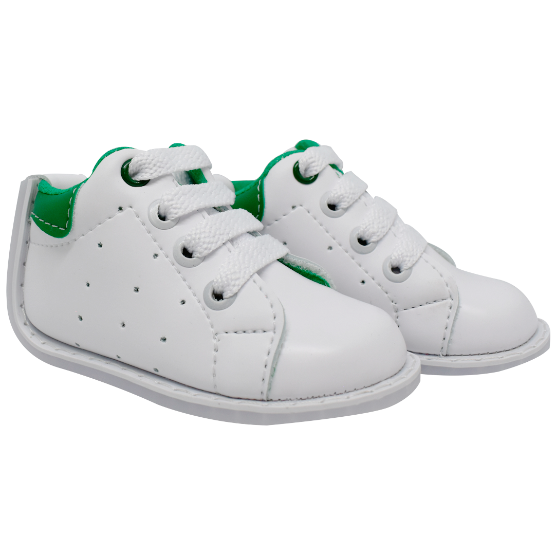 TENIS SMITH BLANCO LED VERDE
