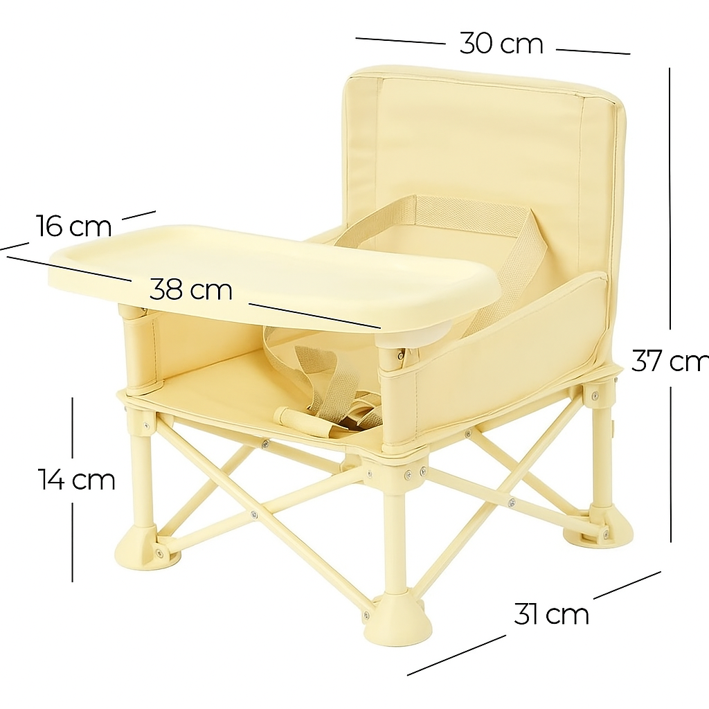 SILLA COMEDOR PLEGABLE CAMPING BEBE