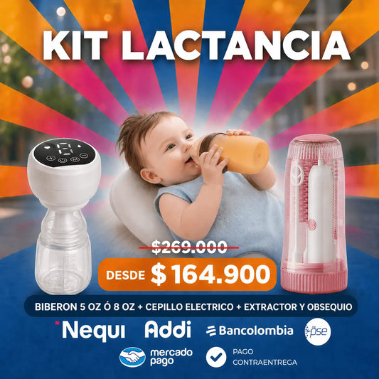 KIT LACTANCIA BIBERÓN+EXTRACTOR+LIMPIADOR ELÉCTRICO