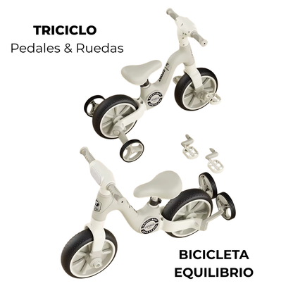 BICICLETA TRICICLO EVOLUTION ® PEDALES Y RUEDAS LUCES Y SONIDO