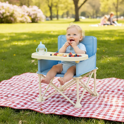 SILLA COMEDOR PLEGABLE CAMPING BEBE