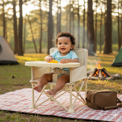 SILLA COMEDOR PLEGABLE CAMPING BEBE
