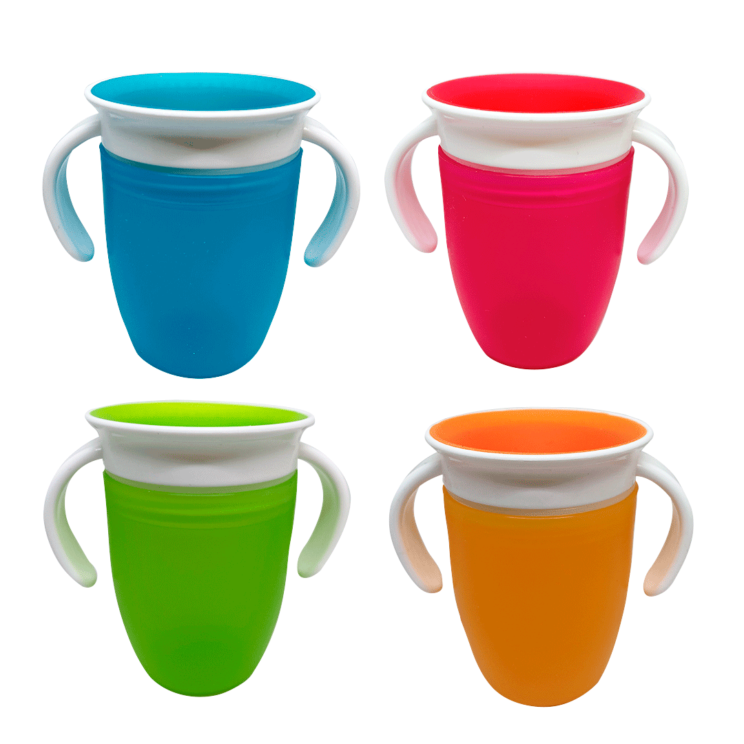 VASO PARA NIÑOS Y BEBÉS ANTIDERRAMES 360°