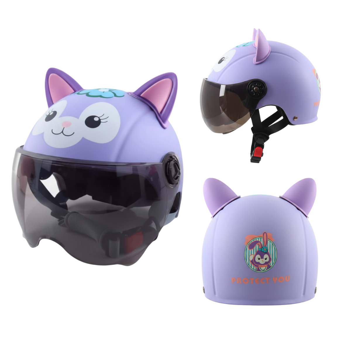 CASCO DE SEGURIDAD INFANTIL CON VISERA